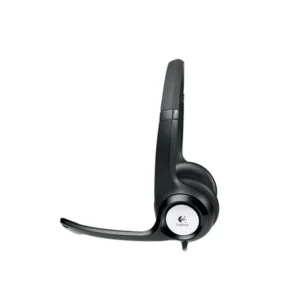Auriculares Logitech ClearChat H390 - Cableados USB - Micrófono con Cancelación de Ruido - Estéreo Binaural - Color Negro y Plata