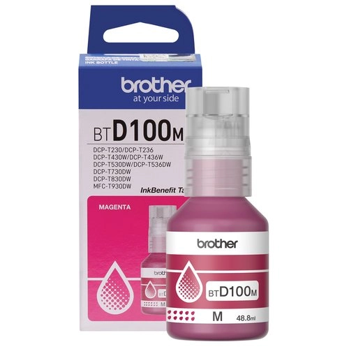 Brother BTD100M Botella de Tinta Magenta 48.8 ml - Imprime más, gasta menos con color vibrante - Imagen 2
