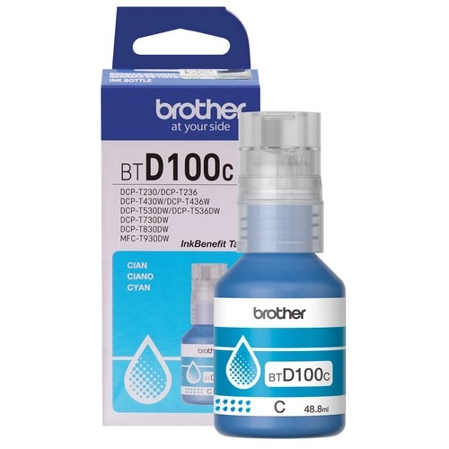 Brother BTD100C Botella de Tinta Cián Ultra Alto Rendimiento - Imprime hasta 5.000 páginas sin interrupciones - Imagen 2