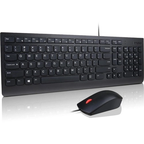 Lenovo Essential Combo Teclado y Mouse USB - Pack Ergonómico Resistente a Derrames - Imagen 2