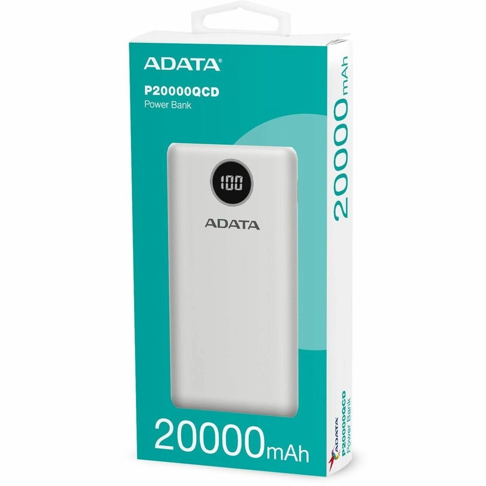 Power Bank ADATA P20000 QCD 20000mAh Carga Rápida USB-C Blanco - Imagen 2