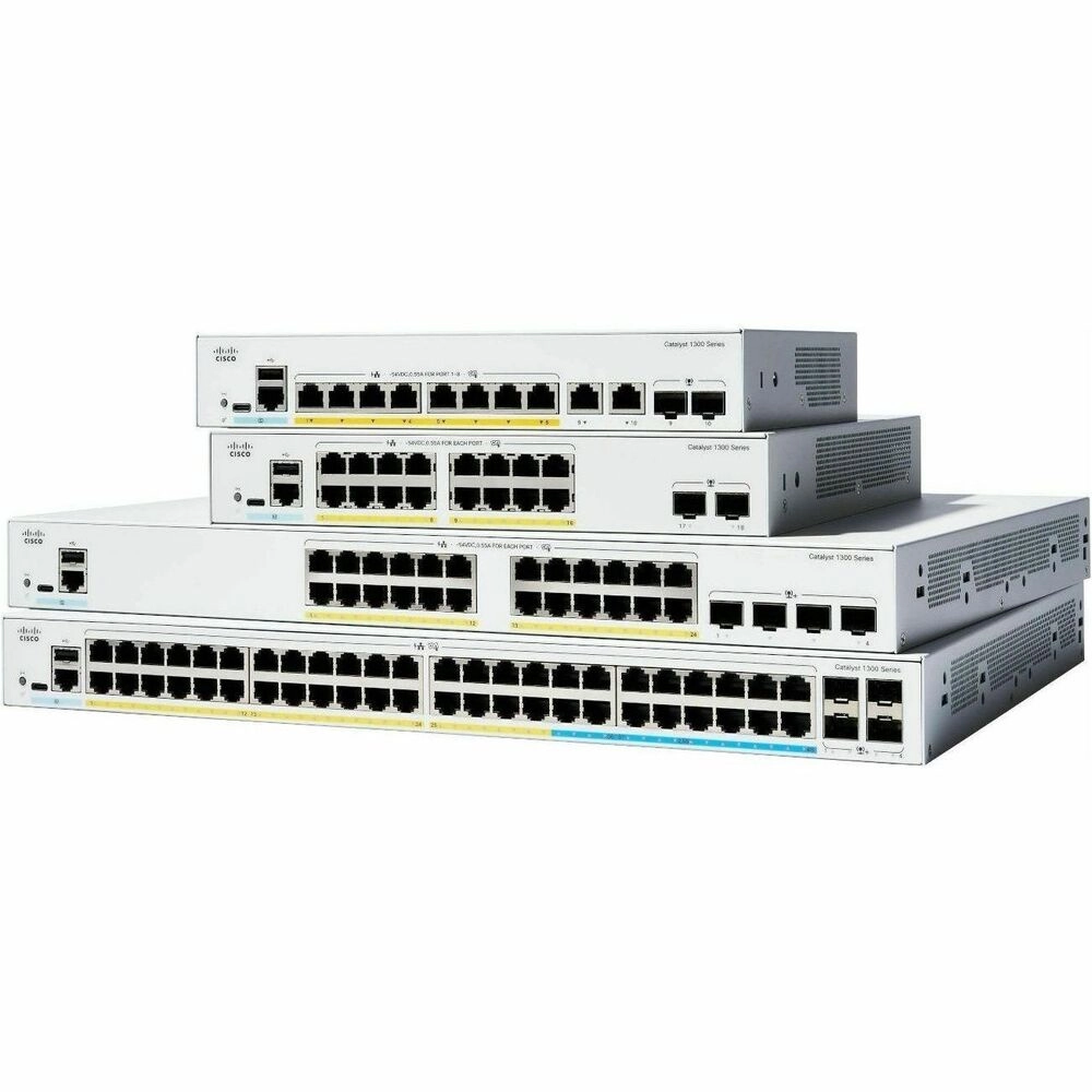 Switch Cisco Catalyst 1300 48 Puertos PoE+ Gigabit Ethernet Gestionable - Imagen 2