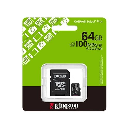 Tarjeta MicroSD Kingston Canvas Select Plus 64GB 100MB/s Clase 10 UHS-I - Imagen 2