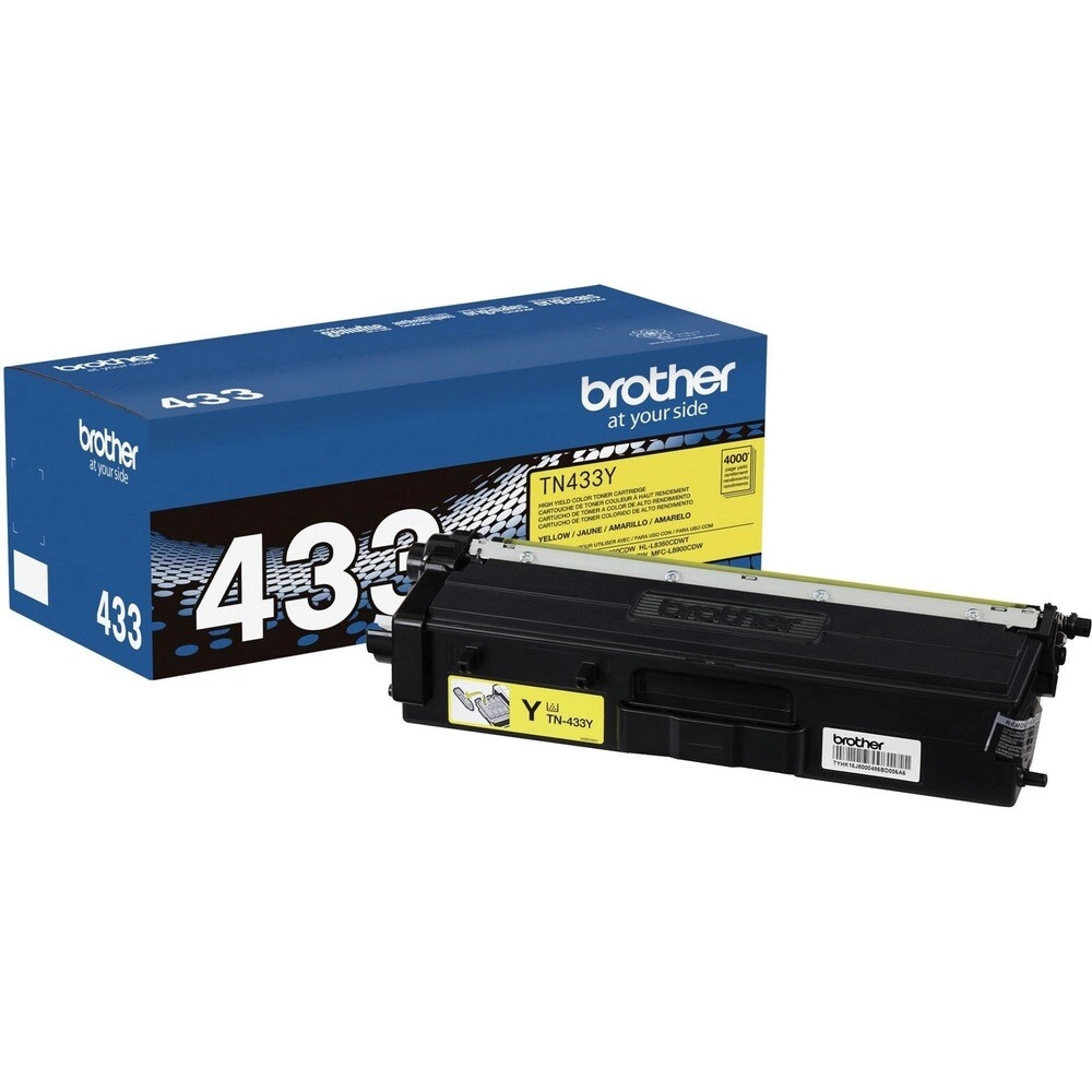 Toner Brother TN433Y Amarillo Alto Rendimiento 4000 Páginas Profesional - Imagen 2