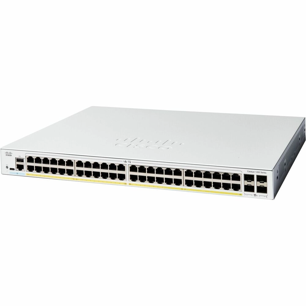 cisco-catalyst-1200-48-puertos-poe-gigabit-c1200-48p-4g-2.webp Switch Cisco Catalyst 1200 48 Puertos PoE Gigabit - Red Empresarial Confiable - Imagen 2