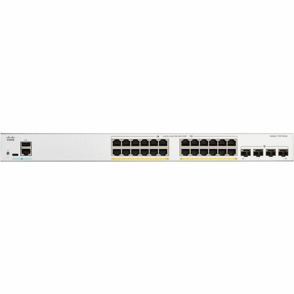switch-cisco-catalyst-1300-24-puertos-poe-gigabit-c1300-24p-4g-2.webp Switch Cisco Catalyst 1300 24 Puertos Gigabit PoE+ 195W - Gestión Cloud - Imagen 2
