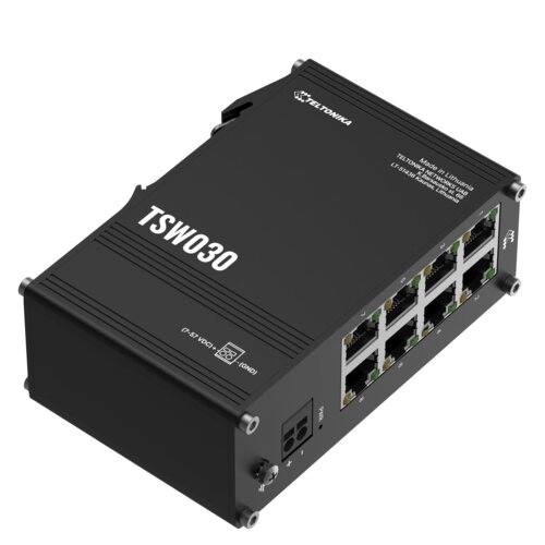 Switch Ethernet Teltonika TSW030 8 Puertos 10/100 Industrial Plug and Play - Imagen 2