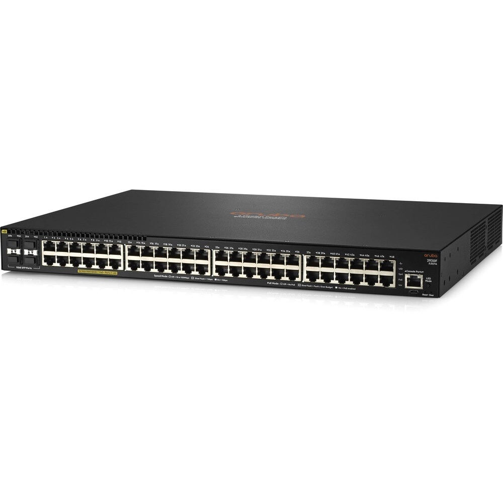 Switch Aruba 2930F 48 Puertos PoE+ Gigabit 740W con 4 SFP - JL557A