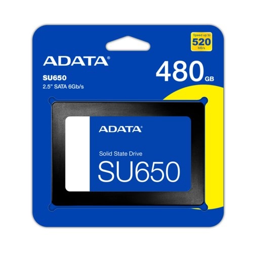 ADATA SSD SU650 480GB - Disco Estado Sólido SATA 520MB/s Para Actualizar Tu PC