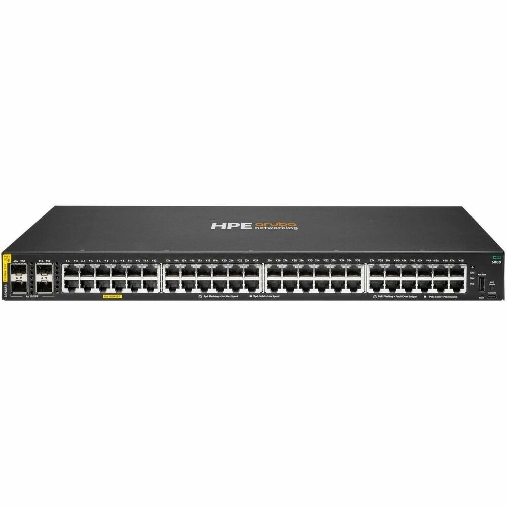 Aruba CX 6000 48G PoE Clase 4 4SFP 370W Switch Gestionado - Conectividad gigabit segura para tu empresa