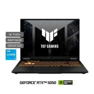 ASUS TUF Gaming F16 FX608JHI Intel Core i5-14450HX 16GB RAM 512GB SSD - Potencia real para gaming y trabajo sin límites