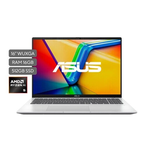 ASUS Vivobook 16 M1607KA AMD Ryzen AI 5 330 16GB RAM 512GB SSD Sin SO - Tu notebook inteligente para estudiar y trabajar