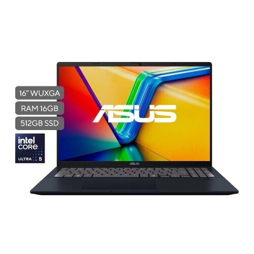 ASUS Vivobook 16 X1607CA Intel Core Ultra 5 225H 16GB DDR5 512GB SSD Sin SO - Tu portátil de 16" para estudiar, trabajar y crear