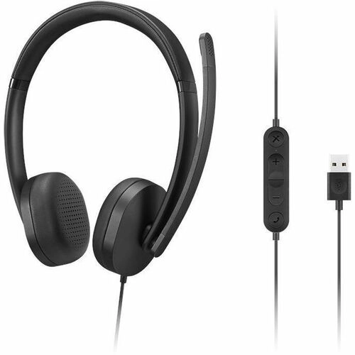 Lenovo Wired Stereo Headset Gen 2 USB-A 4XD1P83425 Negro - Claridad profesional todo el día
