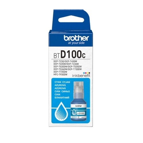 Brother BTD100C Botella de Tinta Cian Original InkBenefit Tank - Imprime más, gasta menos