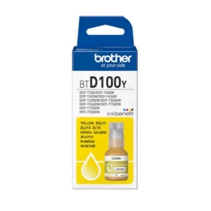 Brother BTD100Y Botella de Tinta Amarilla Sistema InkBenefit Tank - Hasta 5.000 páginas sin interrupciones
