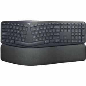 Logitech ERGO K860 Teclado Ergonómico Inalámbrico Bluetooth/RF Layout Español Negro - Escribe más cómodo y cuida tus muñecas