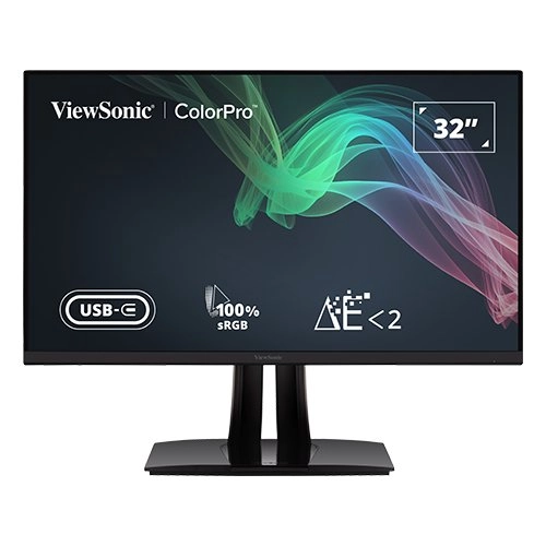 ViewSonic VP3256-4K Monitor LED 32" 4K UHD IPS 100% sRGB Negro - Precisión de color profesional en cada píxel