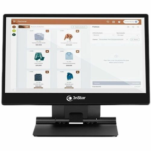 3nStar P715 AIO Todo-en-Uno Intel Core i3 12a Gen 8GB RAM 240GB SSD Negro - Terminal POS profesional sin ventilador