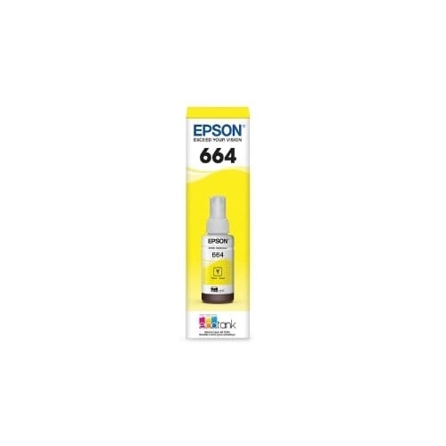 epson-t664-tinta-amarilla-ecotank-l200-2.webp Tinta Original Epson T664 Amarilla 70ml para Impresoras EcoTank L200/L210/L355 - Máximo Rendimiento