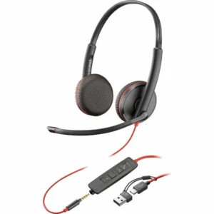 Poly Blackwire 3225 Auriculares Estéreo USB-C Negro - Comunicación profesional sin distracciones